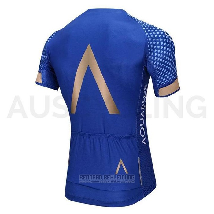 2018 Fahrradbekleidung Aqua Blue Sport Blau Trikot Kurzarm und Tragerhose